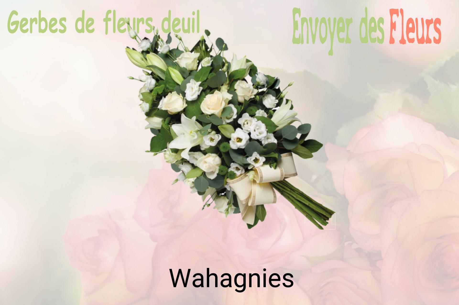 Gerbe de fleurs de deuil livrée à Wahagnies